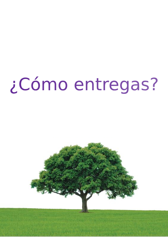 ¿Cómo entregas?